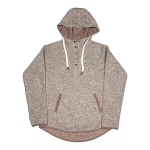 Thread & Supply Pullover Hoodie Dillon Thermal Sweater Dusty Rose Pink Small